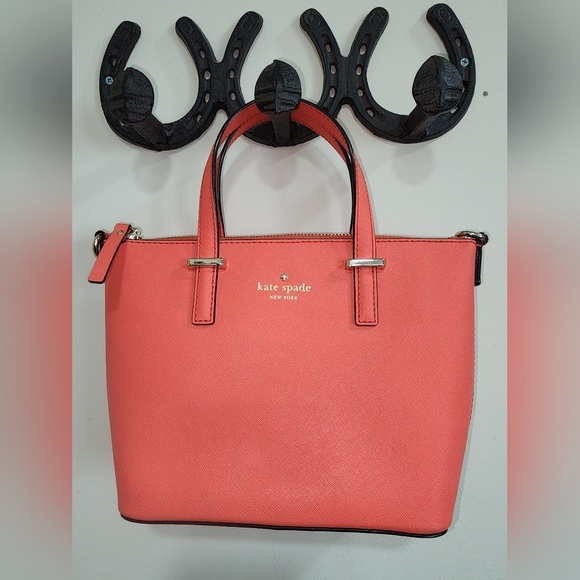 Kate Spade Coral Small Tote Crossbody Purse Cedar Street 2way Model Harmony - Picture 2 of 8